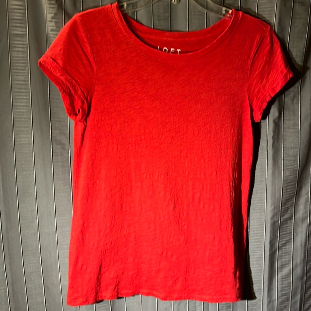 Loft red vintage soft short sleeve tee in size XS